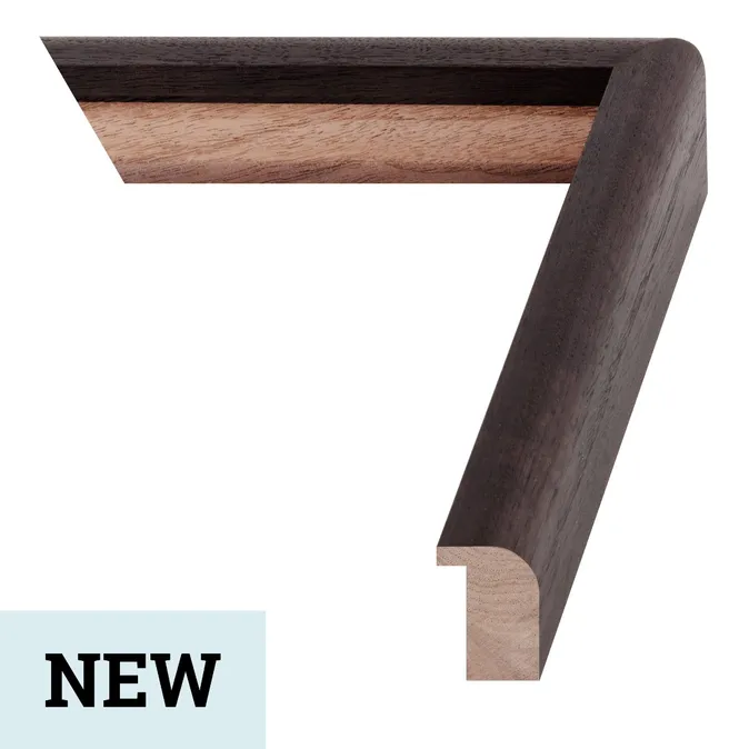 Alden Deep Curved Walnut Wood Picture Frame