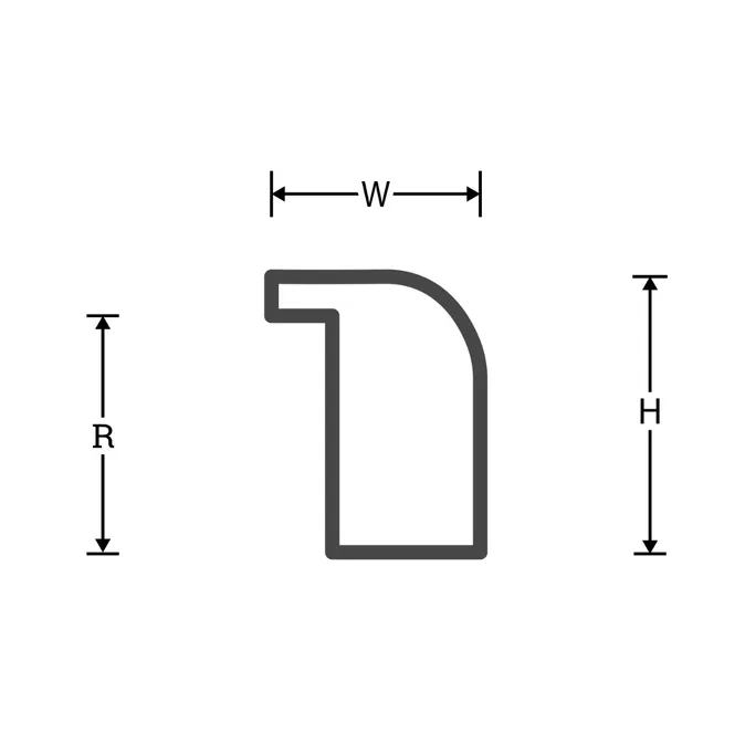 Alden Deep Curved Walnut Wood Picture Frame